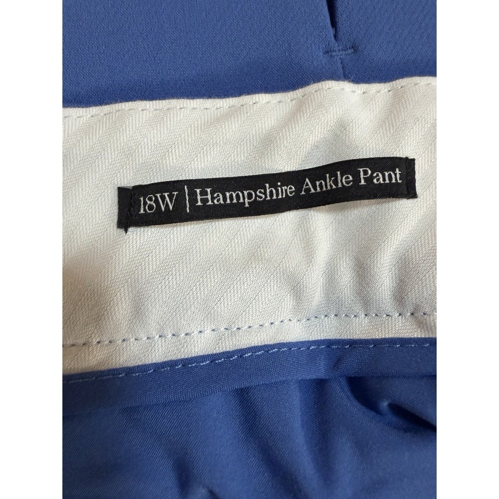 Talbots Hampshire Ankle Pants 18W Blue Career Wear NWOT - Picture 8 of 10